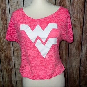 West Virginia burnout crop top size Small